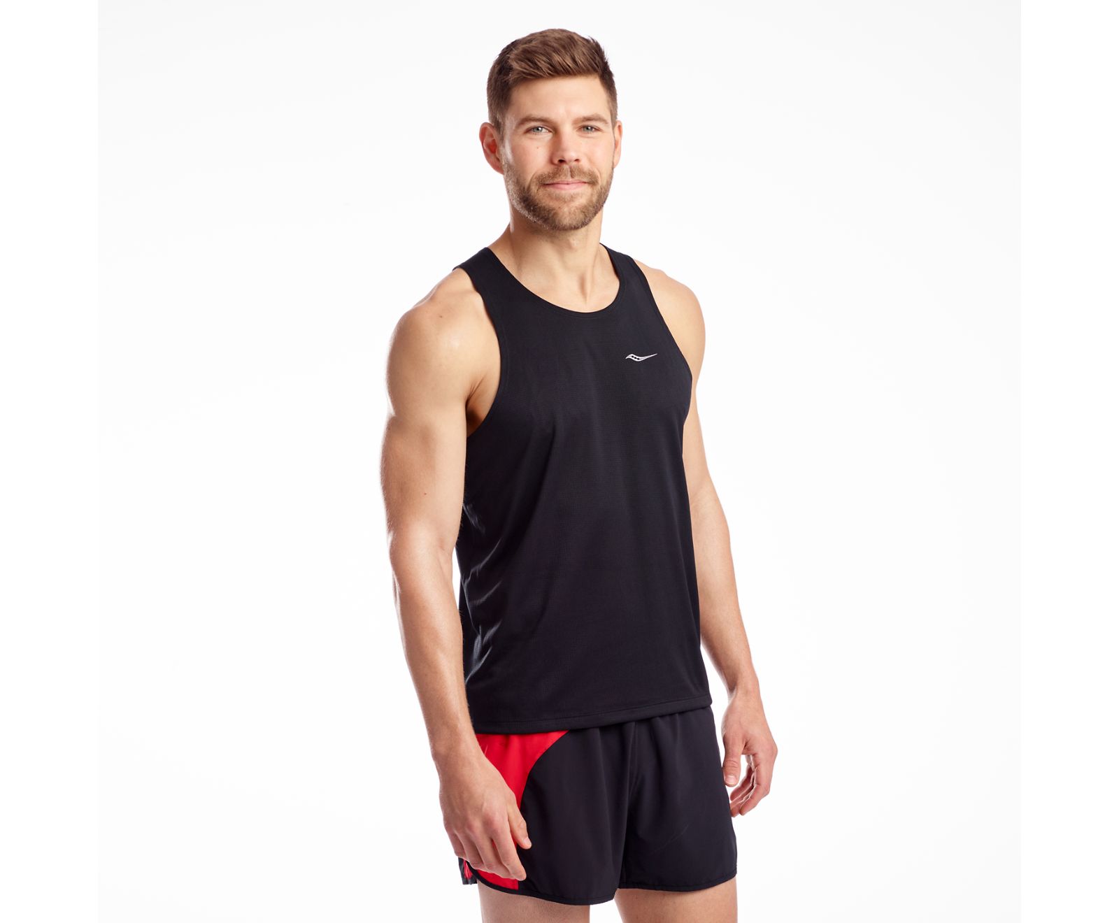 Tank Top Saucony Stopwatch Singlet Hombre Negros | México 661AHKP